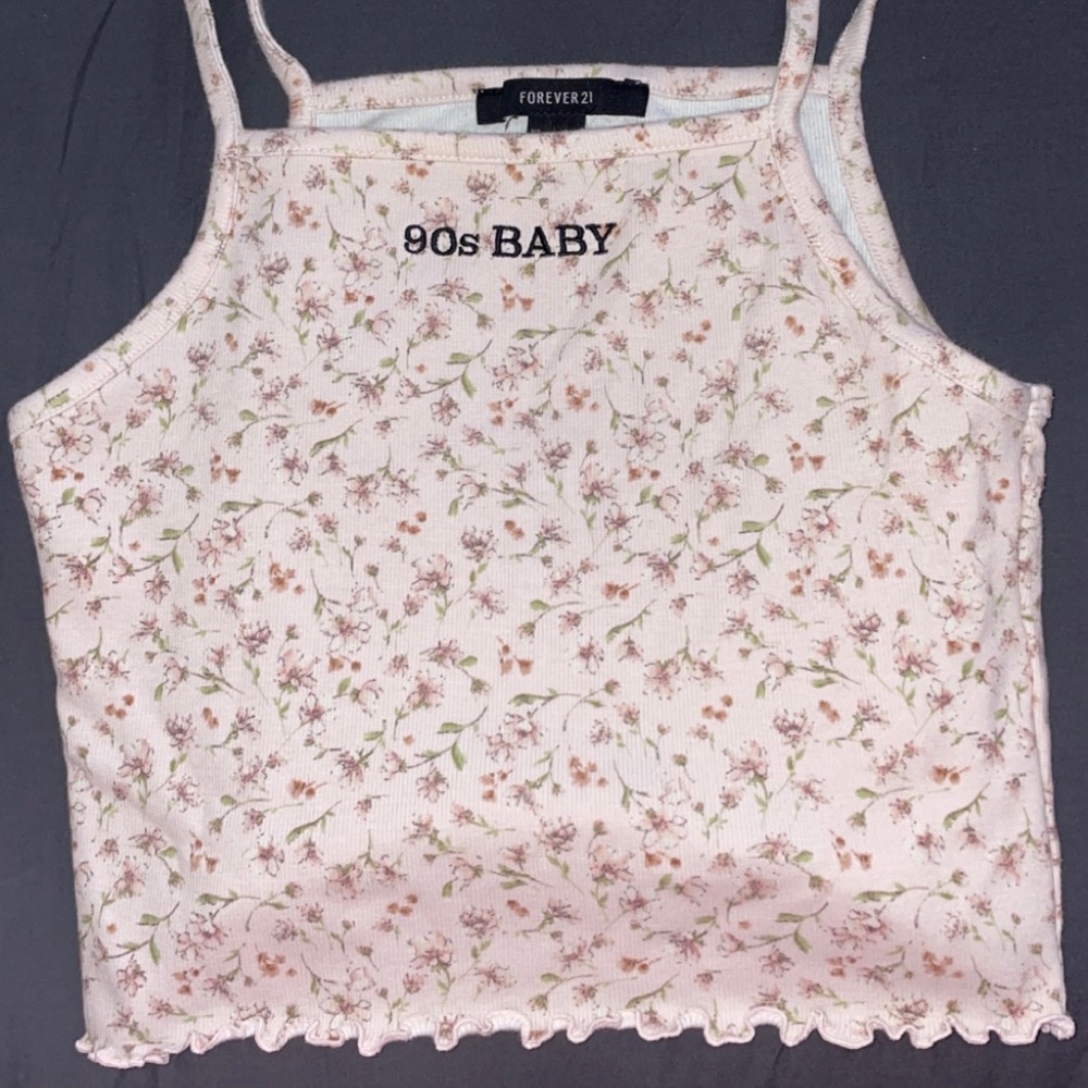 Floral trendy summer tank top